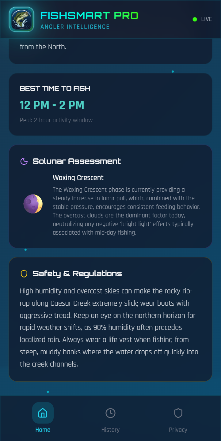 AI lure recommendations with match scores